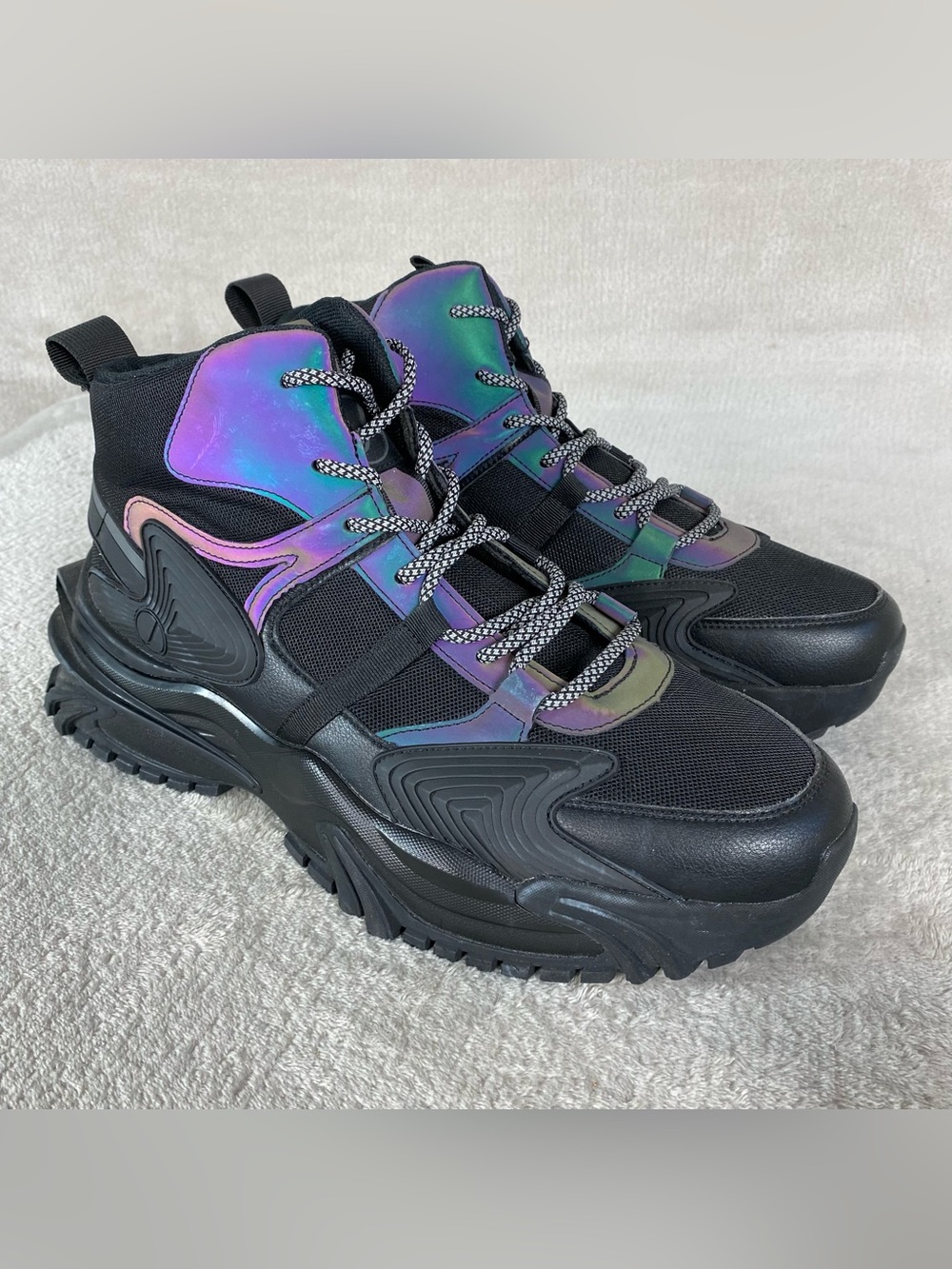 Javi Jiggy Sneaker Boots Mens Shoes Size 11 Black Purple Mid Lace Up NEW